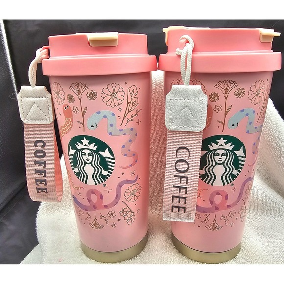 Starbucks Other - New-2 Starbucks 2025 Lunar New Year‎ Of The Snake Tumblers-WITH Collector Pin